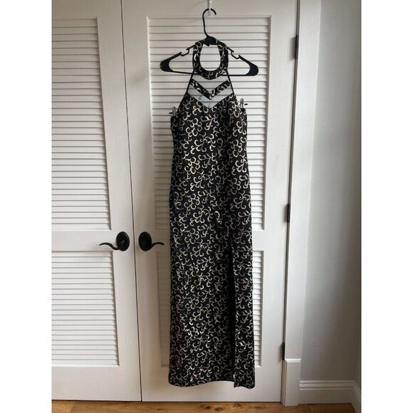 Teeze Me Formal Gown Black and Gold Women's Size 7 - Picture 1 of 7